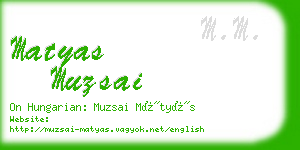 matyas muzsai business card